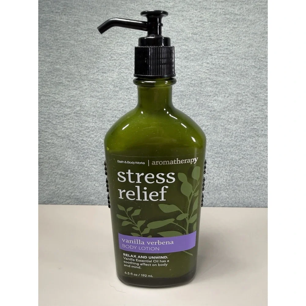 Bath and & Body Works Aromatherapy Stress Relief VANILLA VERBENA Lotion 6.5 oz.